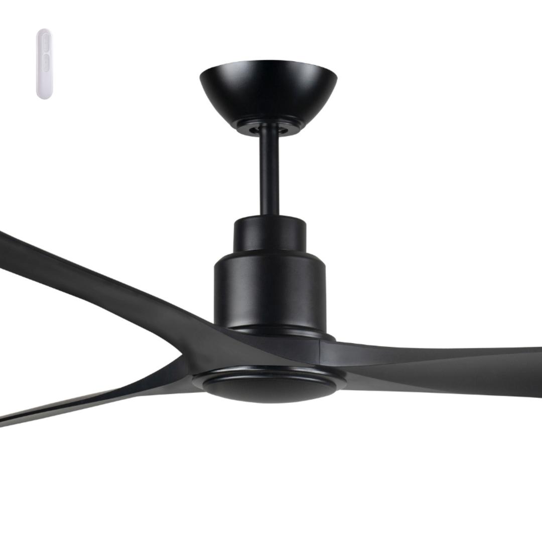 Black Mercator Iceman 60" (1520mm) DC Indoor/Outdoor Ceiling Fan with Remote